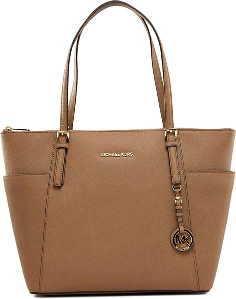 michael michael kors jet set travel large shoulder tote|michael kors saffiano tote bag.